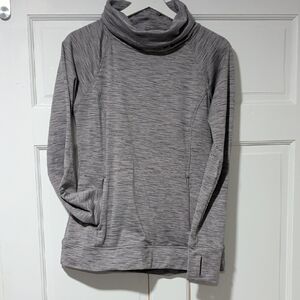 Kyodan Gray Heather Performance Cowl Neck Top